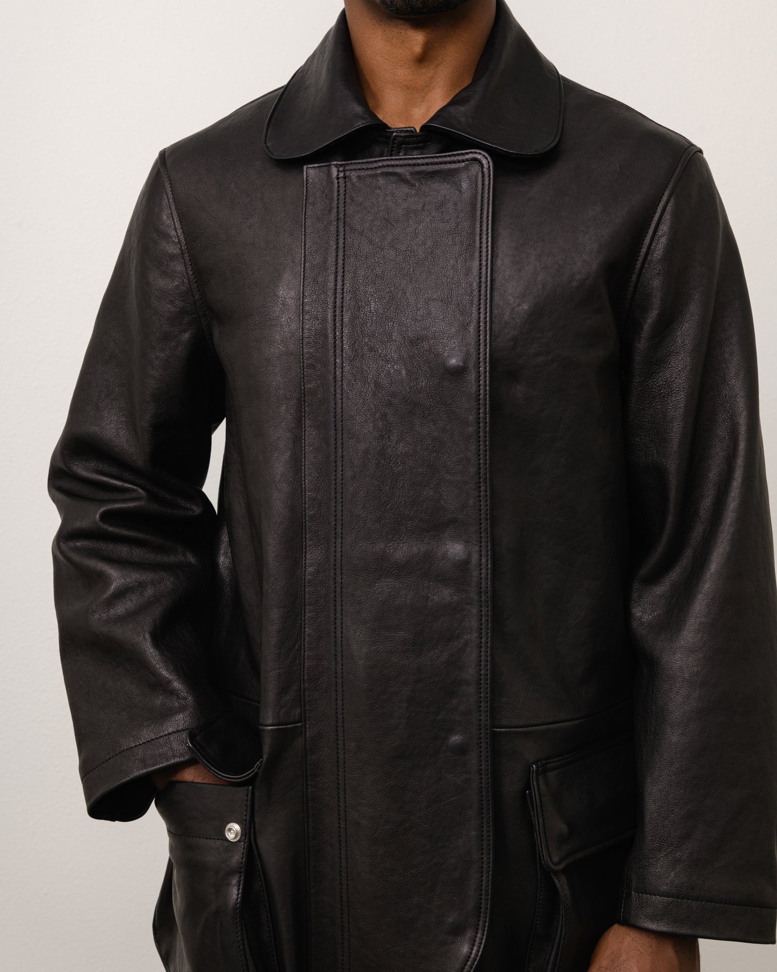 OUR LEGACY LEATHER FIREMAN JACKET